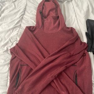 Melanzana Microgrid Hoodie in Wine